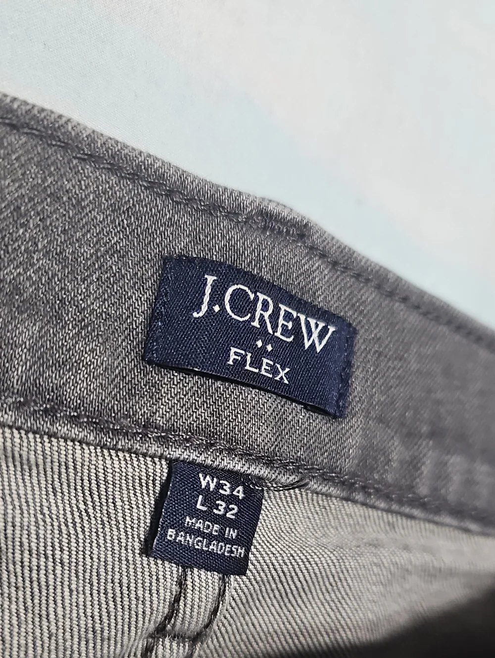 J. Crew Gray Denim Straight Jeans Size 34x32
